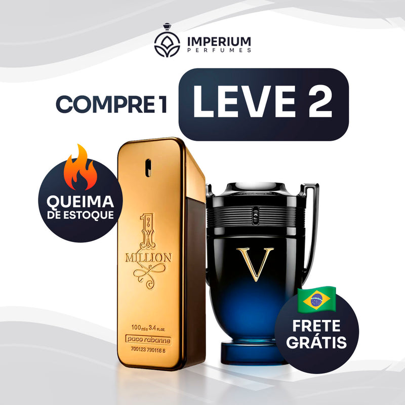 Kit 2 Perfumes Masculinos Importados (100ml cada) One Million  l Invictus